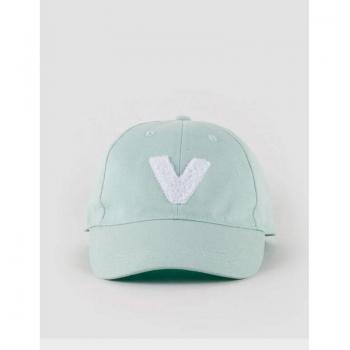 Gorra de algodón bordado con tira trasera regulable Victoria 9224002 Melon 00 Verde