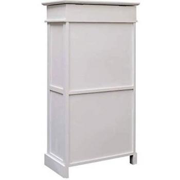vidaXL Mueble Zapatero Madera de Paulownia Mobiliario Hogar Decoración Organización Almacenamiento Calzados Duradero Útil Duradero Blanco 50x28x58cm