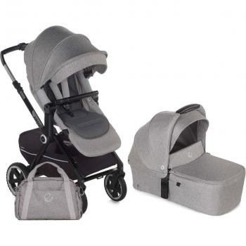 Carro de bebé Jané Crosslight 3 en 1 con capazo Sweet, color Dim Grey, incluye silla de paseo y grupo 0