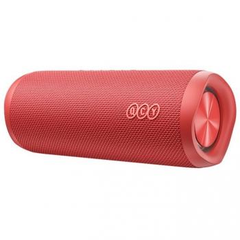 Altavoz Bluetooth QCY SP7 Inalámbrico Rojo con Batería Recargable de 14 horas, Sonido Estéreo 40W y Micrófono para Llamadas