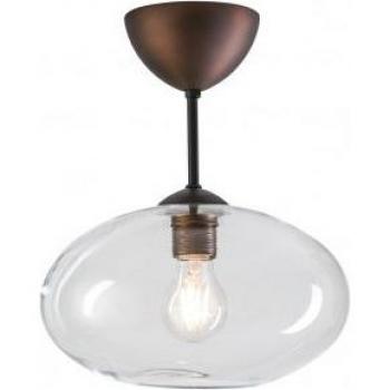 Lámpara de techo BULLO de metal oxidado, diámetro 27 cm, tipo E27, diseño en forma de globo