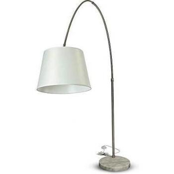 Lámpara de pie LED curvada V-tac con portalámparas E27 (60 W máx.) color blanco, altura 196 cm
