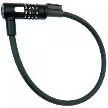 Axa Números de cable ANTIRROBO Newton 12 mm, color negro mate, 60 cm