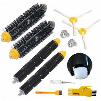 aotengou Kit de Cepillo y Montaje de Rueda Delantera para iRobot Roomba 500 600 700 Serie 529 550 595 620 625 630 650 660 671 760 770 780 790 Accesorios de aspiradora