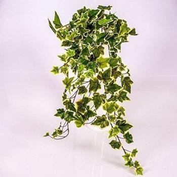 artplants.de Mata de Hiedra Decorativa con 330 Hojas, Verde-Blanco, 70cm - Arbusto sintético - Planta Artificial
