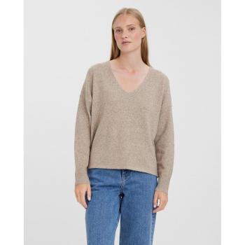 Vero Moda Jersey de mujer cuello pico manga larga