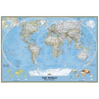National Geographic Classic World Map - 110cm x 77cm, Paper Wall Map