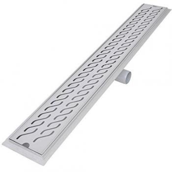 vidaXL Desagüe de Ducha de Ondas 930x140 mm Flujo 40 L/min Acero Inoxidable