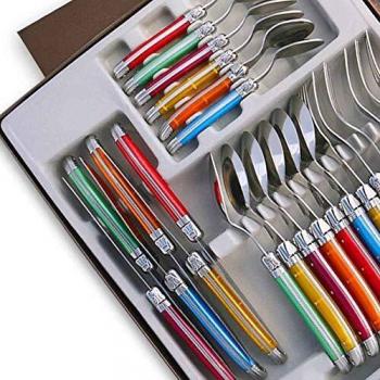 Conjunto de Laguiole de 24 piezas en diferentes colores directo de Francia