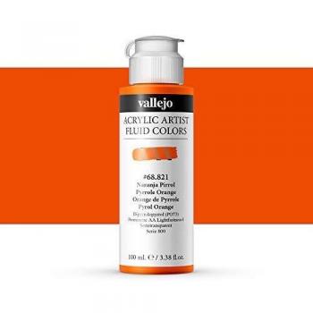 Vallejo : Fluid Artist Acrylic Paint : 100ml : Pyrrole Orange