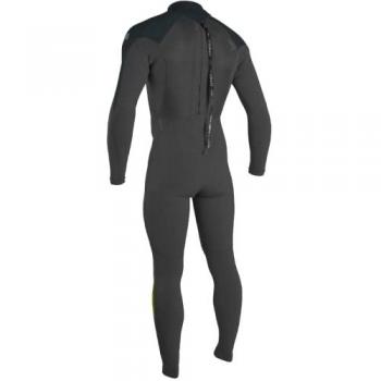 Traje Neopreno O'Neill Epic 5/4mm Manga Larga con Cremallera Trasera - Negro Gunmetal Dayglo, Capas Térmicas Cálidas y Térmicas Easy Stretch