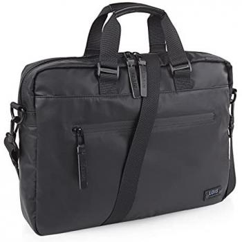 Maletín Portátil Lois 15,6 Pulgadas para Mujer - Funda Negra de Lona y Estilo Casual