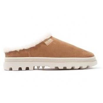 Palladium Palladune Warm Leather Mule Slippers in Dear Brown EU 39