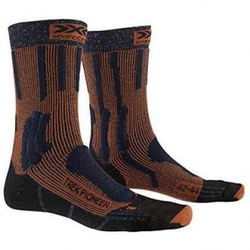 X-Bionic Trek Pioneer Calcetín Térmico, Hombre, Azul, 39-41