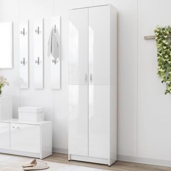 Pasillo de gabinete blanco pulido 55x25x189 cm madera multicapa