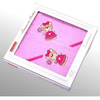 AM sendlinger Tor sudadera con capucha de rizo de la toalla de baño, 100 % algodón, rosa, Geschenk-Set 80x80 cm + WHS