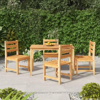 5-Piece Solid Teak Wood Garden Dining Set