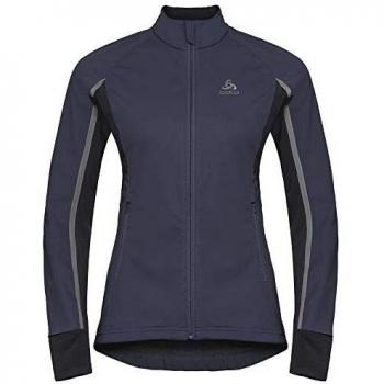 Odlo Aeolus Pro - Chaqueta para Mujer, Unzutreffend, Aeolus Pro - Chaqueta, Mujer, Color Gris Oscuro/Negro, tamaño Small