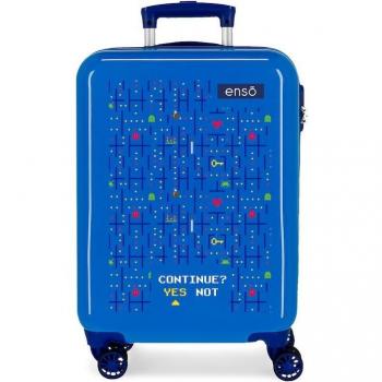 Maleta de cabina Enso Gamer azul resistente para niños con capacidad de 34L