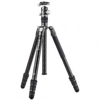 Benro, Rhino Carbon Fibre Two Series Tripod/Monopod with VX25 Ballhead, 4 Leg Sections, Twist Leg Locks, Padded Carrying Case