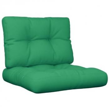 Cojines para palets 2 unidades tela verde Vidaxl