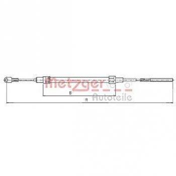 Metzger 10.4135 Cable de accionamiento, freno de estacionamiento