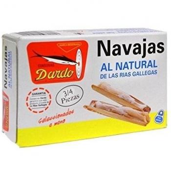 Navajas al natural de Rias Gallegas OL-120, 3/4u. Dardo. 50un.
