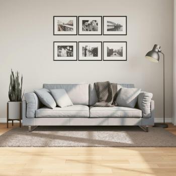 Alfombra moderna peluda Shaggy PAMPLONA Beige 100x200 cm