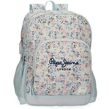 Pepe Jeans Malila, Mochila Dos Compartimentos Adaptable Niñas, Azul
