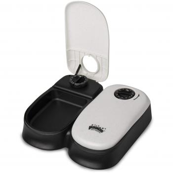 BIGWING Style Alimentador Automático Comedero para Mascota/gato/perro Puntuable Temporizador Programable, 2 x 300 ML
