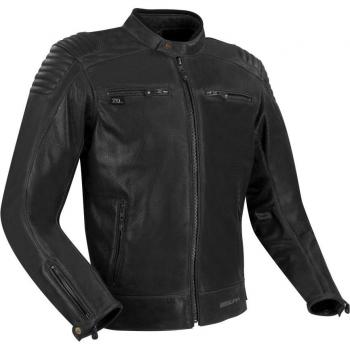 Chaqueta de Moto Segura Express Negra Perforada - Cuero, Talla L