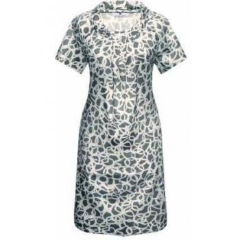 Bellybutton - Vestido premamá con cuello mao de manga corta para mujer, Grey - Grau