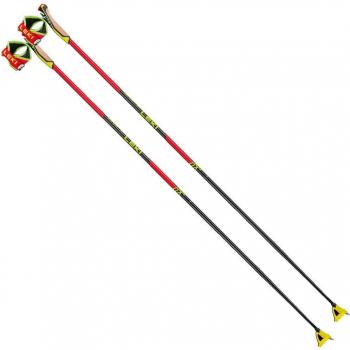 Bastones de Esquí de Fondo Leki PRC 750, Rojo Brillante/Amarillo Neón/Negro, Tamaño 160 cm