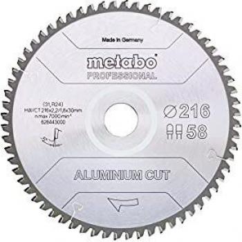 METABO 628448000 - Hoja de sierra MKS Aluminium Cut Prof para aluminio 305x30 mmDientes Z84 FZ/TZ 5º negativo
