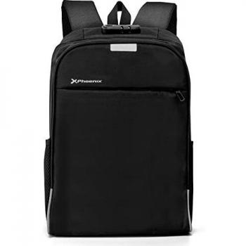 Phoenix Technologies Mochila Urban Antirrobo con Salida USB para Carga y Salida de Auriculares, 15.6 Pulgadas, Sistema Seguridad
