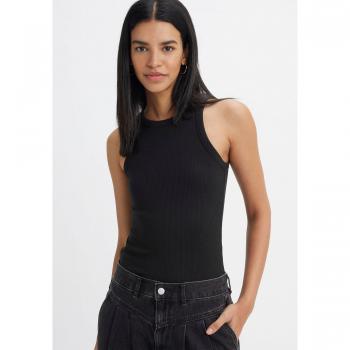 Top Levi's Dreamy Negro Sin Mangas para Mujer, Slim Fit, Casual