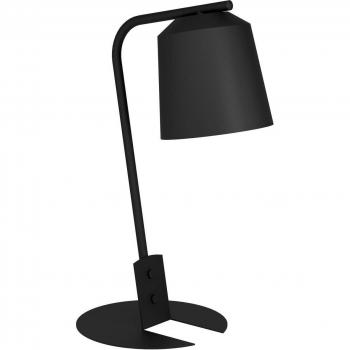 Lámpara de mesa Oneda de acero E27 en negro y blanco, 44.5 cm