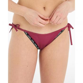 Bikini de mujer Calvin Klein con lazadas y cinta logo - Color rosa, talla M, playa primavera/verano