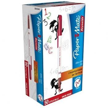 Reynolds S0245240 - Bolígrafo con tinta roja, pack de 50
