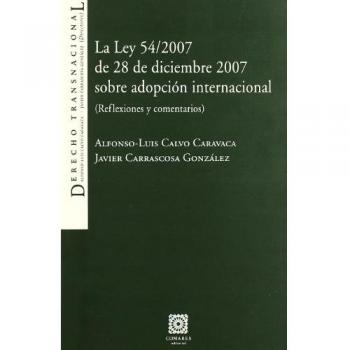 LEY 54/2007 28 DICIEMBRE 2007 SOBRE ADOPCION INTERNACIONAL