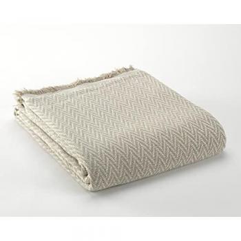Colcha Multiusos India Piedra 180x260 cm - Foulard Sofá Algodón Reciclado