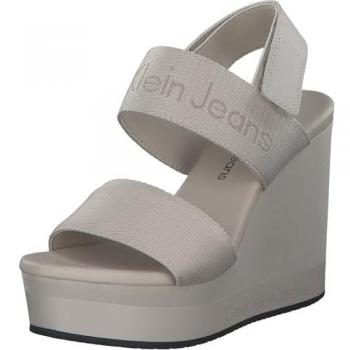 Sandalias de Cuña Calvin Klein YW0YW01360 - Moda Verano Beige Talla 41