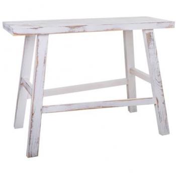 Banqueta de Madera Blanca Alexandra 70 x 25 x 50 cm