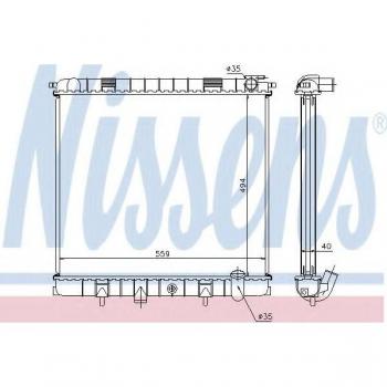 Radiador de refrigeración del motor Nissens 64319A