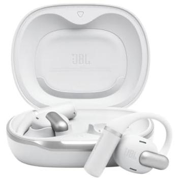 Auriculares JBL Sense Pro Inalámbricos True Wireless Open-Ear, Bluetooth 5.4, IP54, hasta 38h de reproducción total, Gancho Ajustable y 4 Micrófonos - Blancos
