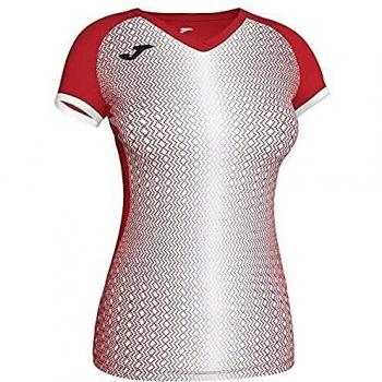 Joma Supernova Camisetas, Mujer, Rojo-Blanco, 2XS