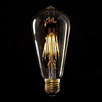 Greenice | Bombilla Vintage LED St64 Edison 6W E27 | Blanco Cálido