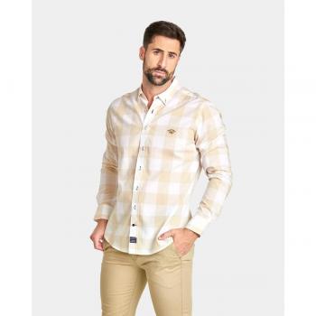 Camisa Spagnolo Popelin Cuadro Beig