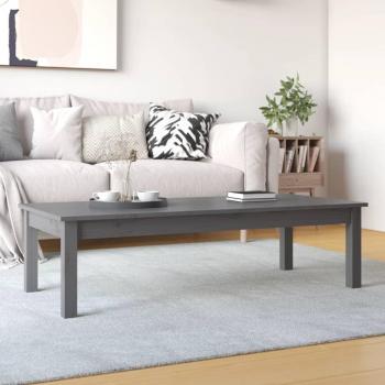 Mesa baja de centro gris 110x50x30 cm de madera maciza de pino