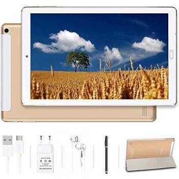 Tablet 10.0Pulgadas YESTEL Android 8.0 Tablets con 3GB RAM & 32GB ROM, 5.0 MP + 8.0 MP HD la Cámara y 8000mAH-Dorado
